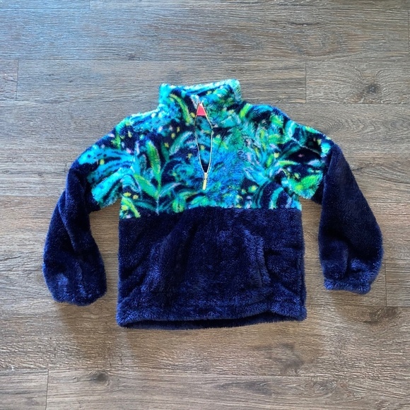 Lilly Pulitzer girls size large 8/10 fleece popover - Picture 1 of 6